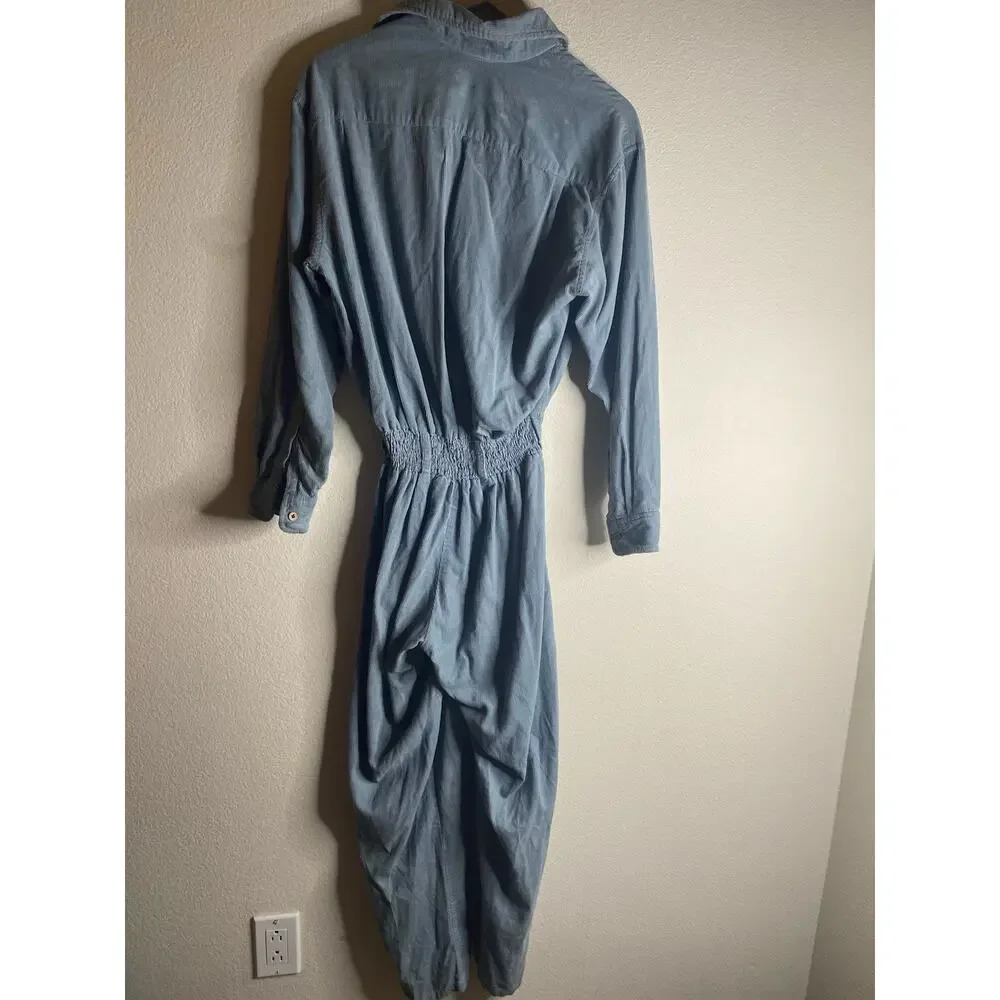 Lucy & Yak Jumpsuit boiler suit Medium Blue 100% Cotton - Picture 3 of 4